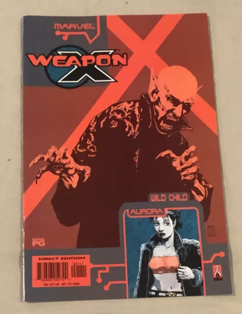 Weapon X The Draft Wild Child #1 (Oct 2002 Marvel) [Wolverine, Aurora] Sciver