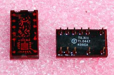 TIL311 Hex Red 5v LED Display with Built-in Decoder, 0.76"L x 0.42"W x 0.14"H,