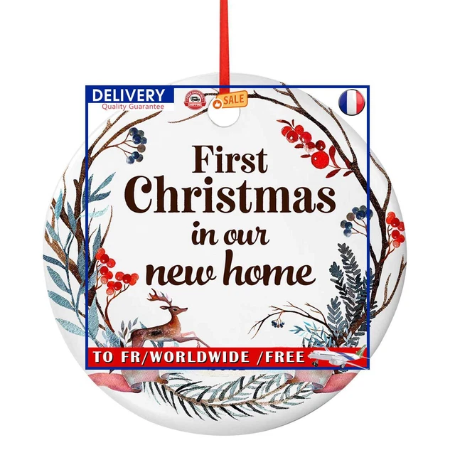 Christmas Acrylic Round Ornament Xmas Tree Funny Home Hanging Decorations Gift
