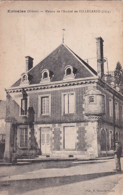 ENTRAINS maison de l'amiral de BELLEGARDE photo charnin timbrée 1925