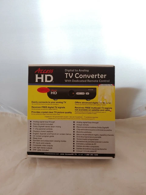 Access HD Digital to Analog TV Converter w/ Dedicated Remote Control DTA1080D
