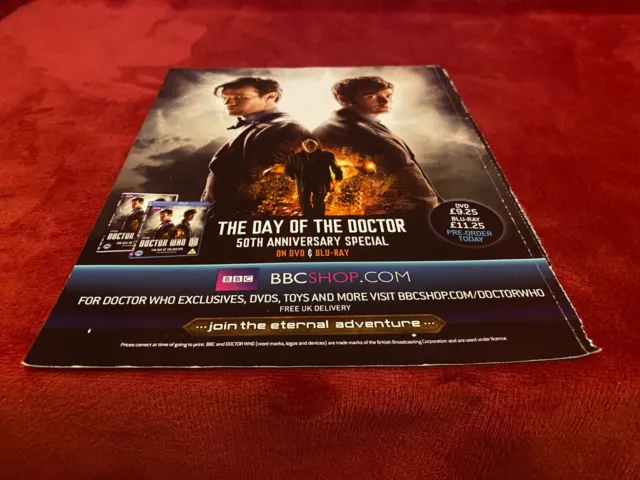(Pada19) Advert 11X9" Doctor Who : The Day Of The Doctor