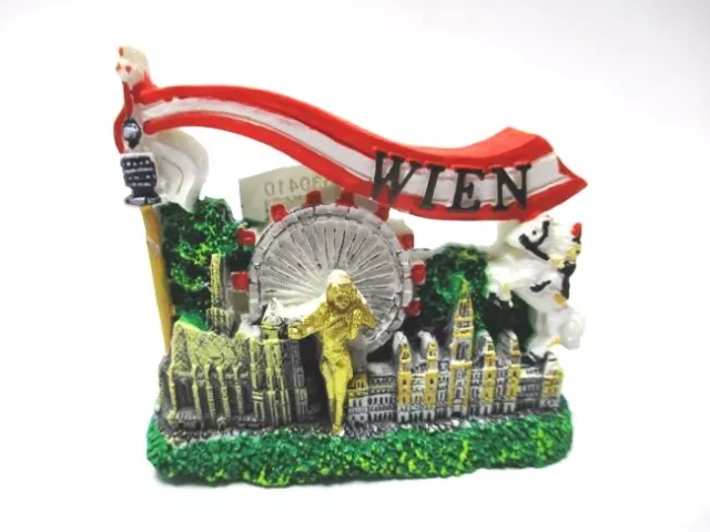 Wien Vienna Prater Stephansdom 3D Poly Fridge Magnet Souvenir Österreich