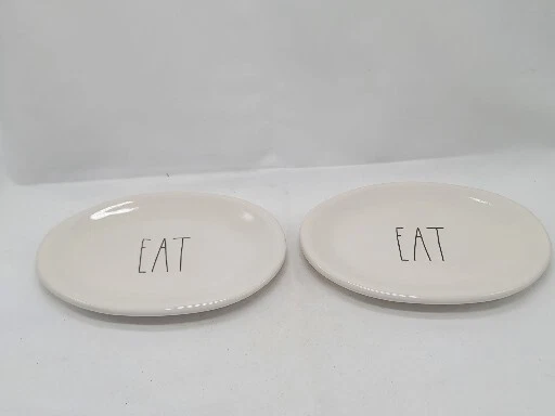 Rae DunnArtisan Collection Magenta Oval Eat Plates Decor Dish Set of 2