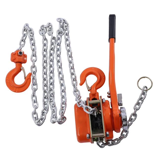 1.5T 3300LBS MANUAL Chain Hoist Lever Block Ratchet Type Two Hooks