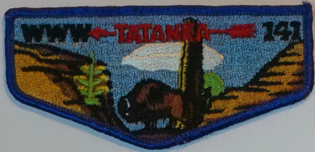 Vintage Oa Tatanka Lodge 141 Bsa Bufallo Trail Council Patch Flap Buffalo Rare!!