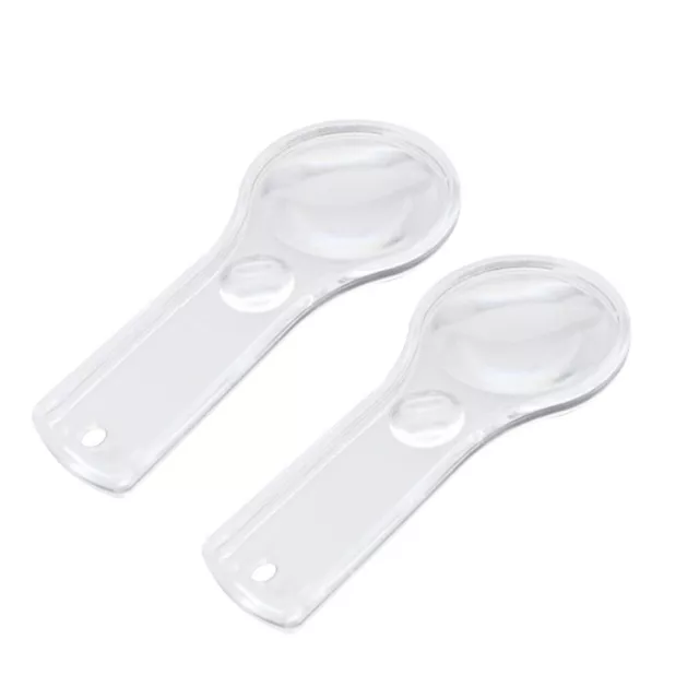 A Set of 10PCS Children's Hand-held Magnifying Glass Transparent Double-light