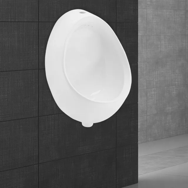 Orinatoio da muro in ceramica bianco ingresso acqua dall'alto sanitari bagno wc