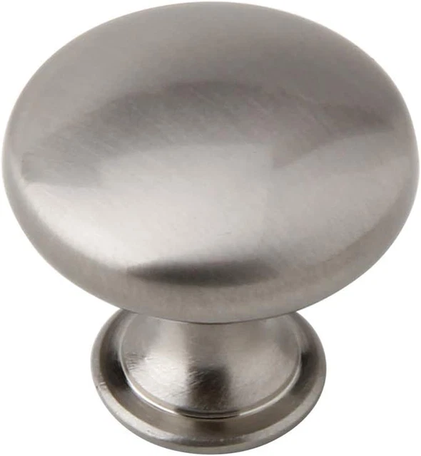 6 Pack - Silverline Cabinet round Knob Pulls for Kitchen Bathroom Drawer Closet
