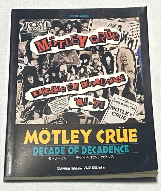 MOTLEY CRUE DECADE OF DECADENCE BAND SCORE Japan Guitar TAB vince neil