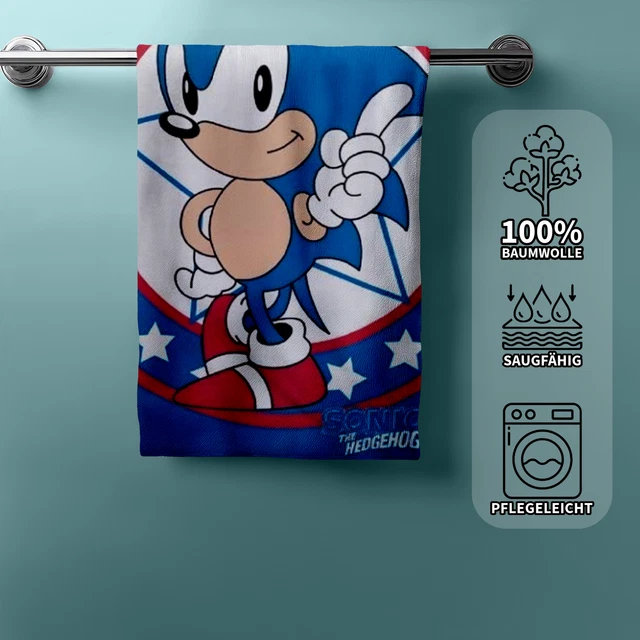 Serviette De Plage Sonic 70x140cm - Drap De Bain Léger Et Absorbant