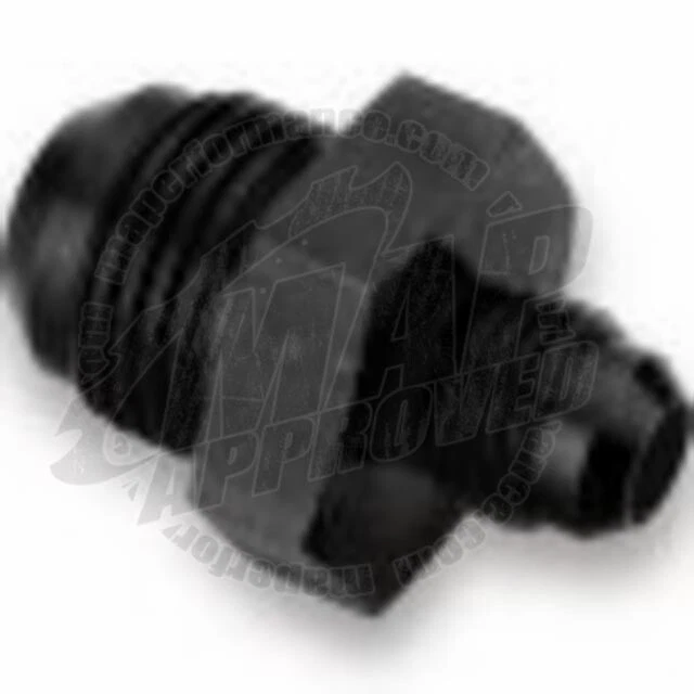 Squirrelly -8AN x -6AN Male Flare Reducer Union Fitting Adapter Straight Black