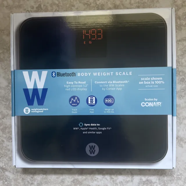 Weight Watchers WW Bluetooth Escala de Peso Corporal de CONAIR Nueva