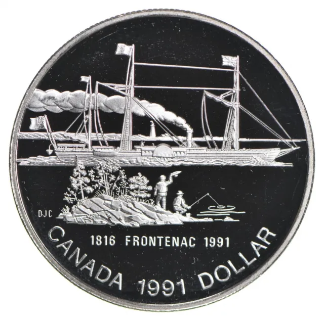 1991 Canada 50% Silver Canadian Silver Dollar - S.S. Frontenac *0511