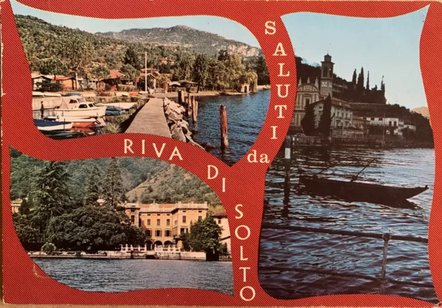 Cartolina Riva di Solto Bergamo Lago d’Iseo viaggiata