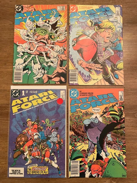 Lot Of 4 Atari Force DC Comic Books # 1 4 8 17 Gerry Conway Garcia Lopez J951