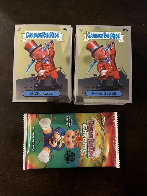 2022 Topps Garbage Pail Kids Chrome 5 Complete  100 Card Base Set W/Wrapper