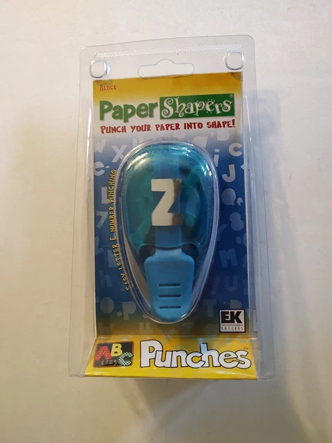 E K Success ""Paper Shapers Z"" estuche superior perforado Z PSM16CS letra alfabeto nuevo en caja