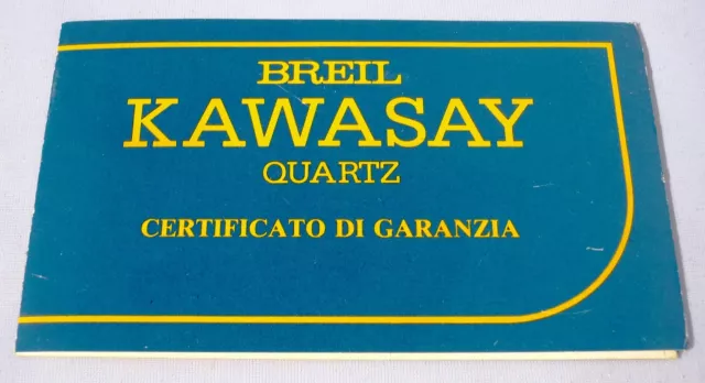 Certificato di Garanzia d'epoca originale BREIL OROLOGI