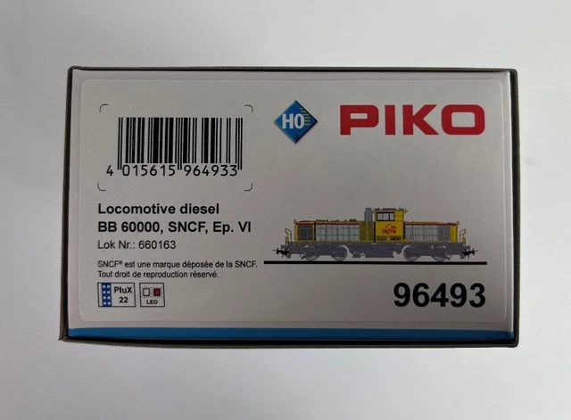 Locomotive Diesel Piko BB60000 SNCF France - Échelle HO (1/87), DCC Son, Référence 96492