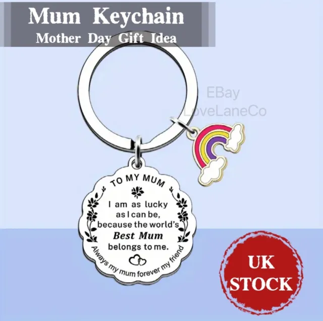 Mother Day Key Chain Best Mum Key Ring Keyring Fun Tag Birthday Gift Idea