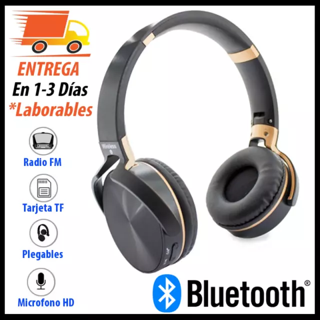 Auriculares Inalámbricos con Bluetooth Cascos Diadema con Radio FM, Tarjeta TF