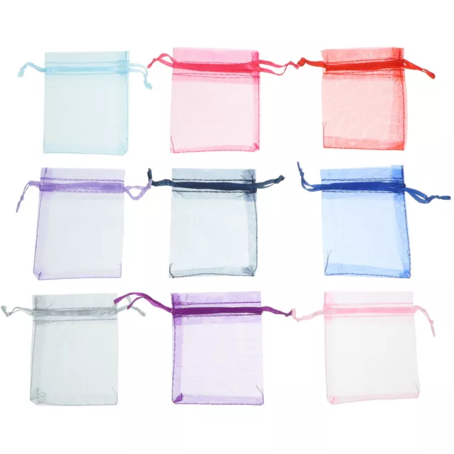 Lot 100pcs Organza Bags Jewelry Gift Pouches Drawstring