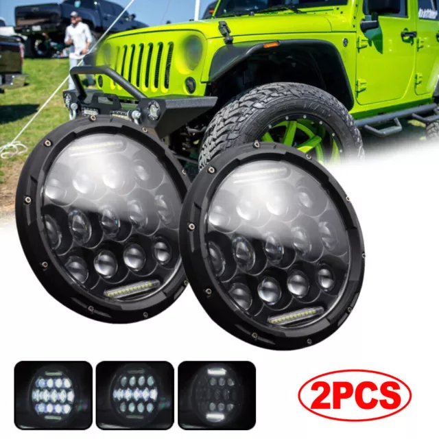 Proiettore LED 7"" faro principale Hi/Lo Beam per Jeep Wrangler testato elettrico