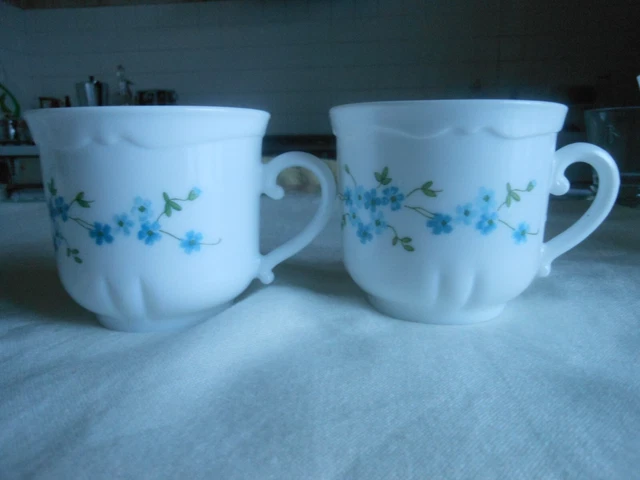 Lot 2 Grandes TASSES Soucoupes - Véronica Myosotis