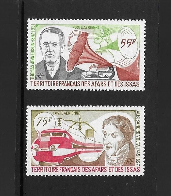 French Territory of the Afars & Issas 1977 MNH Air. Celebrities sg 681/2