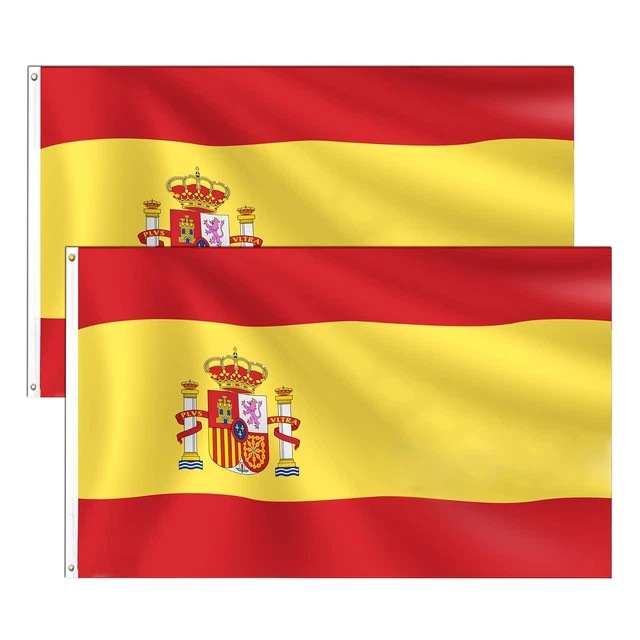 Durabol Bandera De España Con El Sagrado Corazón 150X90 CM Flag Satin