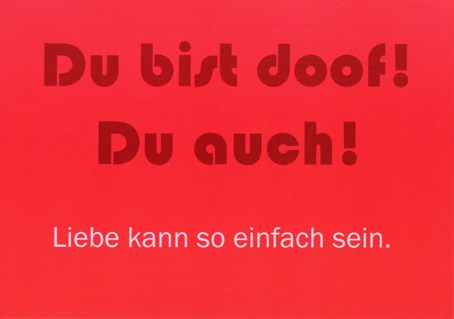 Postkarte Sprüche & Humor "Du bist doof! Du auch!"