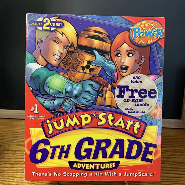 JUMP START ADVENTURES 6th Grade Deluxe 2 CD Set Windows Mac BRAND NEW
