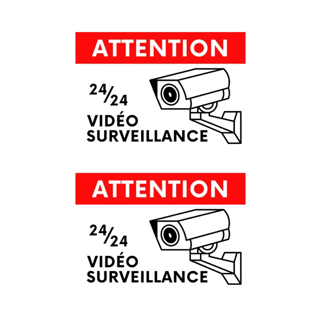 Sticker autocollant, Maison sous vidéo surveillance