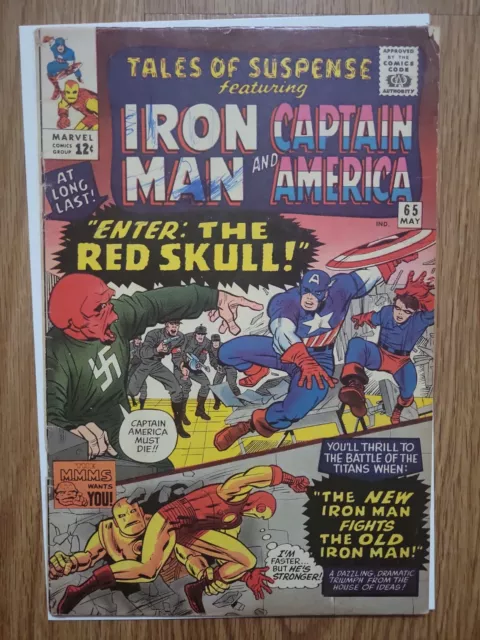 Tales Of Suspense #65 - 1st Red Skull in the Silver Age - Marvel 🔑 Comics