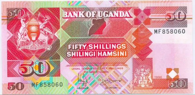 Uganda 50 Shillings 1996, P.30c_UNC