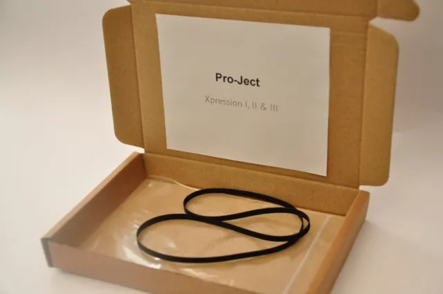 Project / Pro-Ject Xpression I, II, III Turntable Rubber Drive Belt  4mm U.K