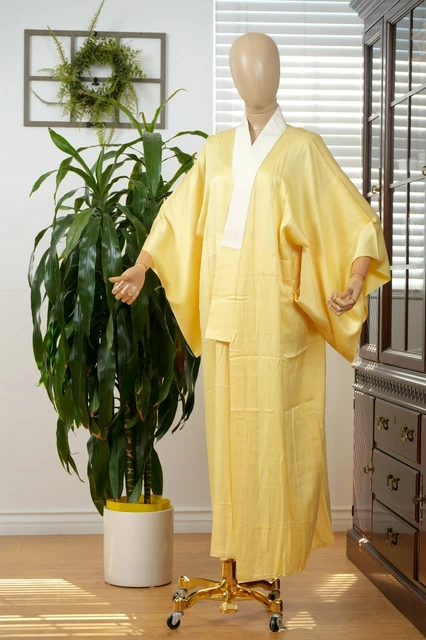 Dear Vanilla Japanese Hitoe Juban Undergown Women's Kimono Genuine Vintage Mint