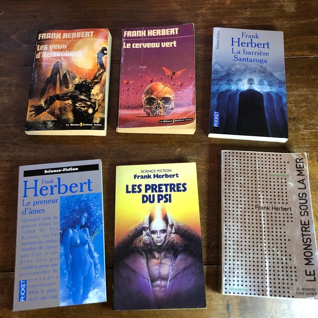 Lot 6 romans FRANK HERBERT, le monstre sous la mer, les prêtres du psi - poche