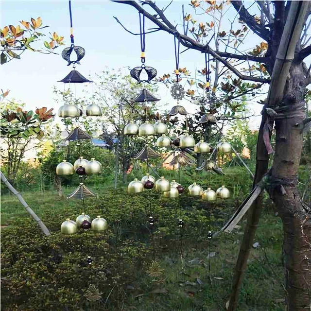 de cour Décor de jardin Pendentif Cloche Carillons éoliens Ornement suspendu 8