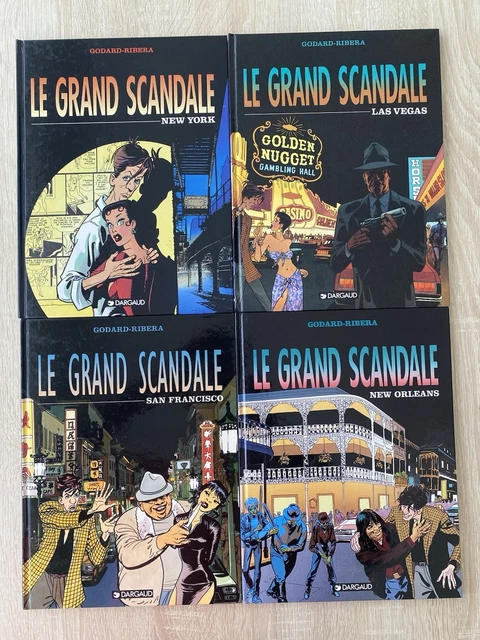 LE GRAND SCANDALE  LOT 4 BD (nº 1 2 3 4) SÉRIE COMPLÈTE   EO 1994/1997