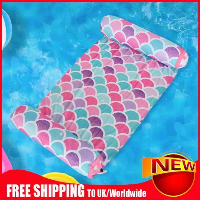 Floating Inflatable Hammock Bed Foldable Water Recliner Mats PVC for Summer Pool