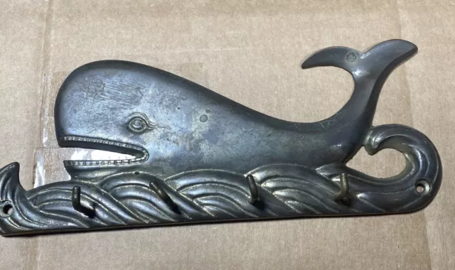 VINTAGE BRASS WHALE Hook Nautical Wall Hanging Coat Hook Mid Century £21.28  - PicClick UK