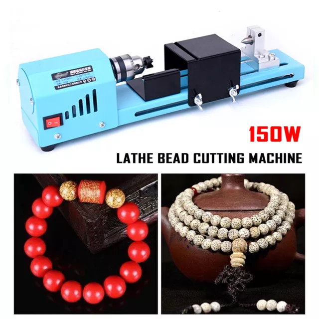 150W Portable Wood Lathe Bead Cutting Machine Drill Woodworking Polishing Grind