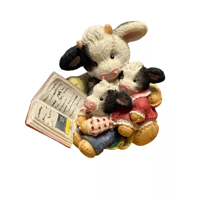 Enesco Marys Moo Moos "TELL MOO THE STORY" #142964 Cow Reading to Baby