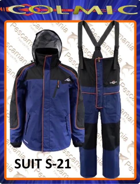 Complet Colmic Étanche à la Pluie Suit S-21 XL Veste + Salopette Coupe-Vent