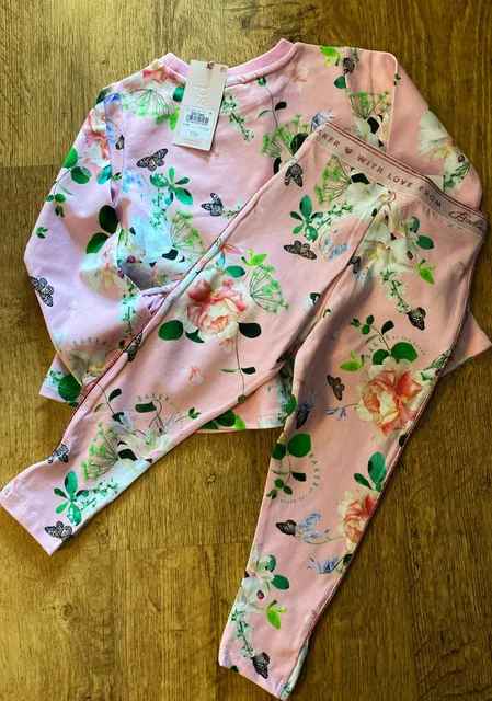 BNWT Ted Baker 4-5 years sweater leggings outfit floral set New rose designer 10