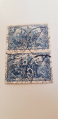 2 Timbres-poste Allemagne (Empire allemand) 1902
