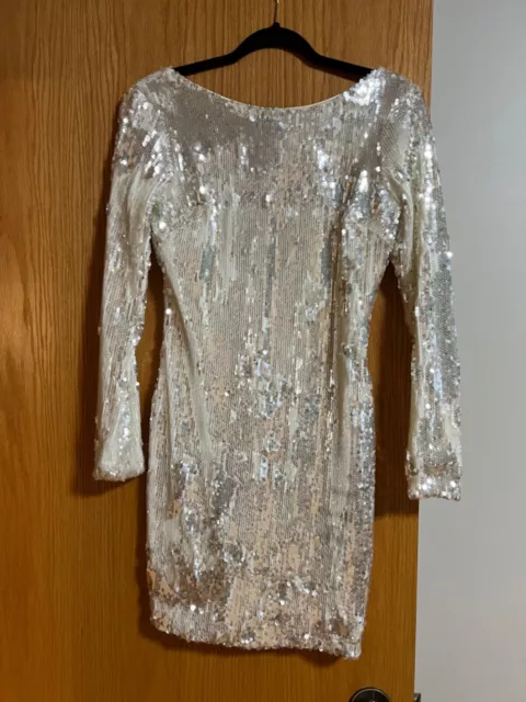 Dress the Population Size M Womens Sequin Midi Dress