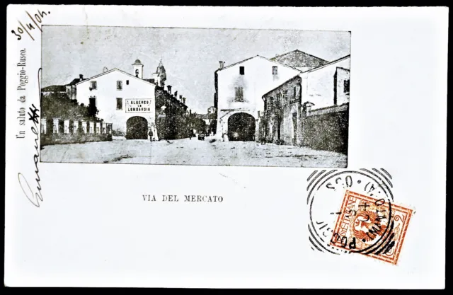 Lombardia - Mantova - Poggio Rusco - Via Del Mercato - F.p. Viaggiata - 1904.